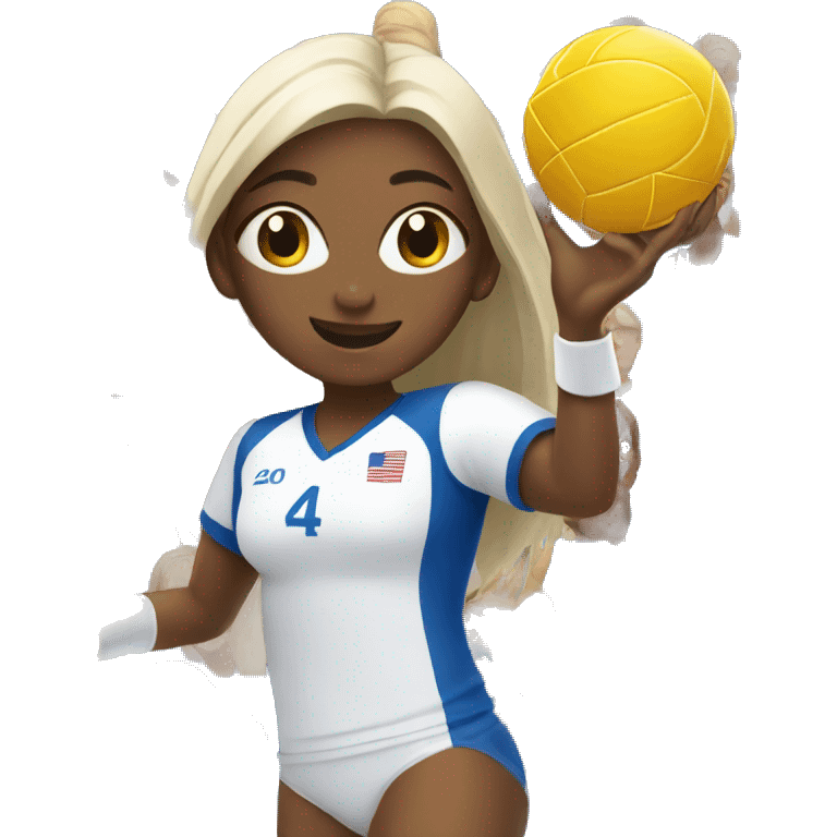 summer olympics girl playing volleyball emoji