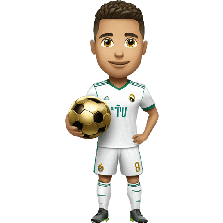 Ronaldo avec un ballon d'or emoji