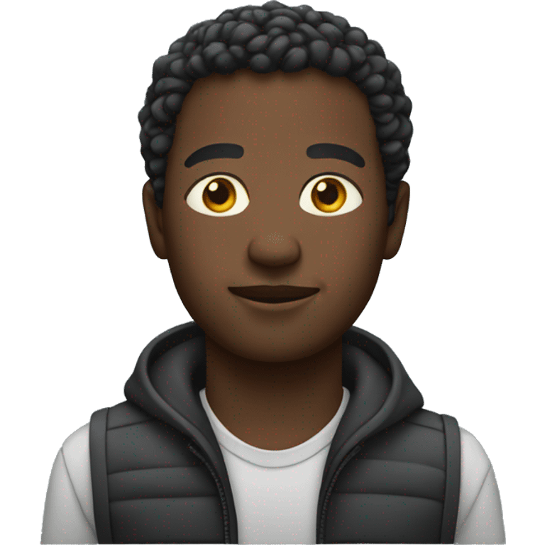 Black man in filed  emoji