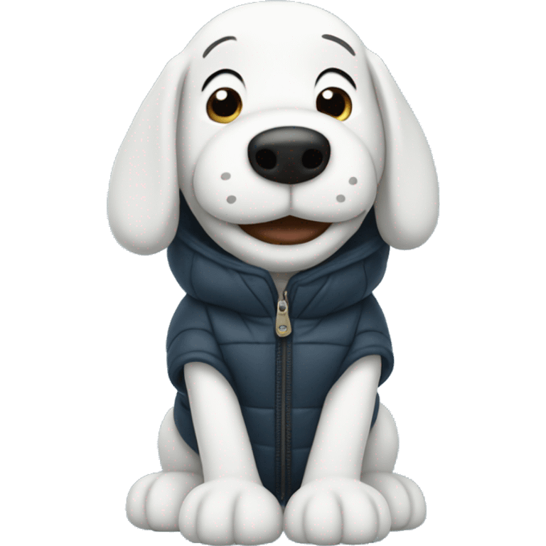 snoopy with a puffer jacket emoji