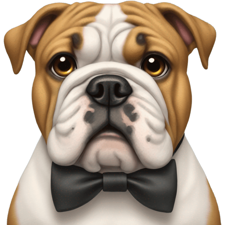 Bulldog with bow tie  emoji