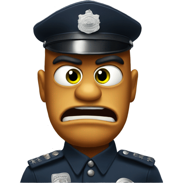 pepe policeman angry - both eyes are normal emoji