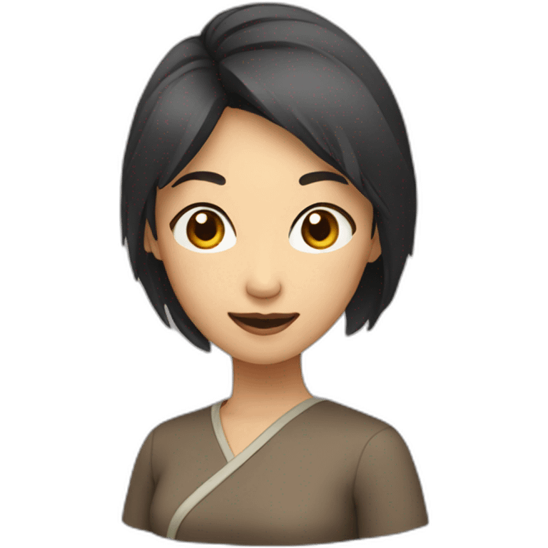 Asian woman chat emoji