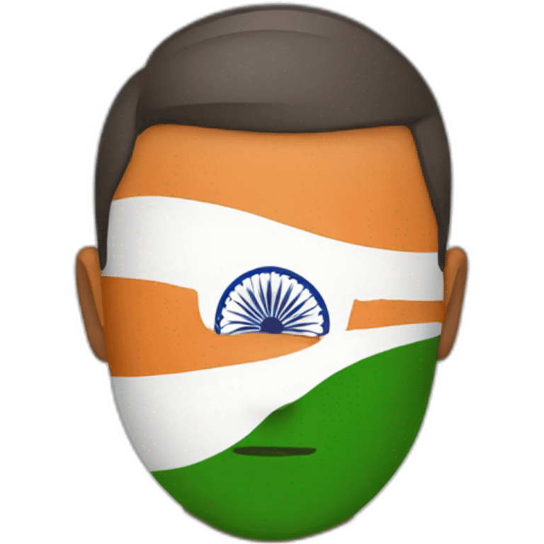 man with indian flag emoji