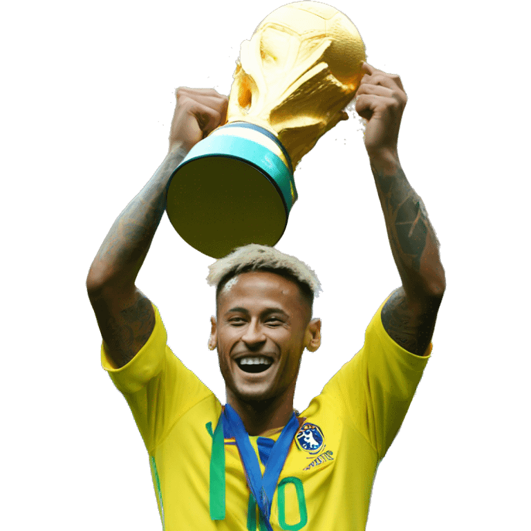 neymar lifting the world cup trophy  emoji