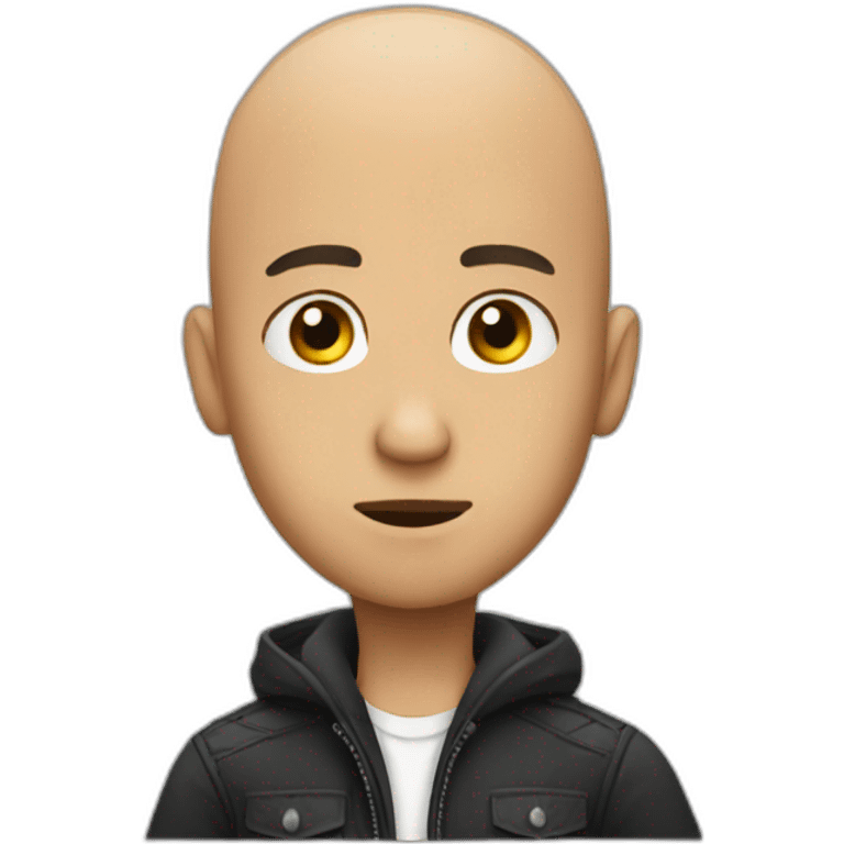 Bad boy bald emoji