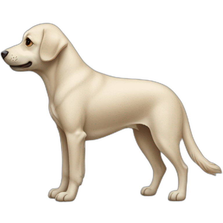 dolichocephalic dog in profile emoji