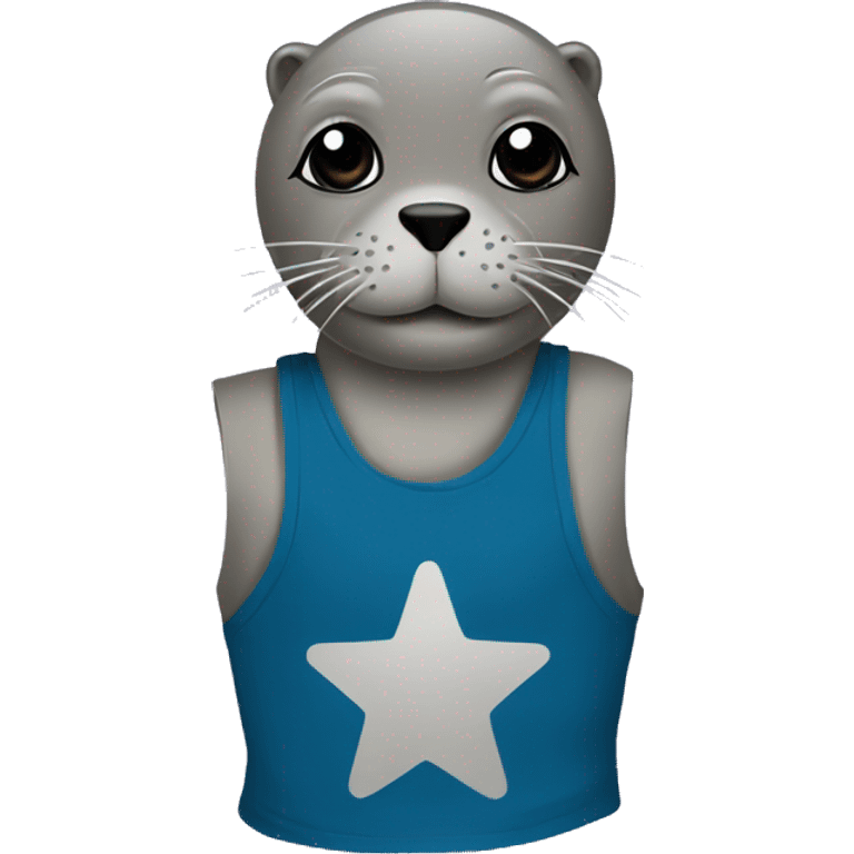 a seal in a tanktop emoji