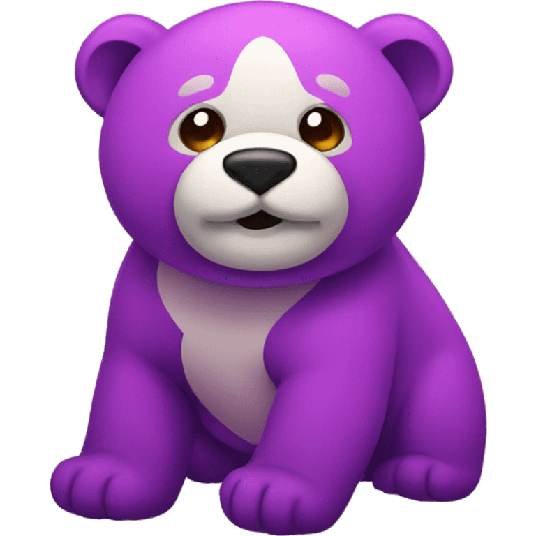 Oso rosa con morado emoji