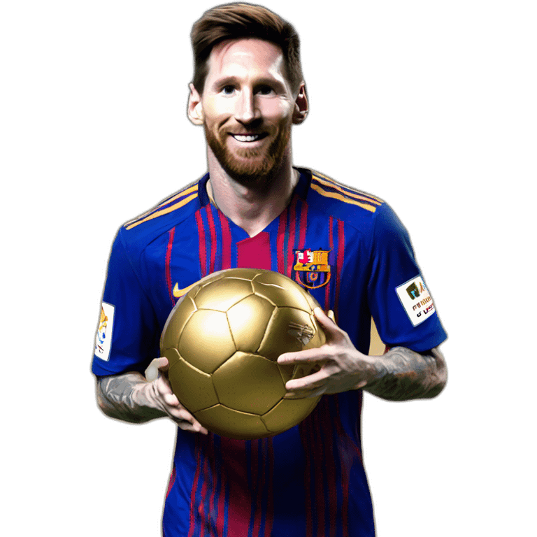 Messi avec ballon d'or emoji