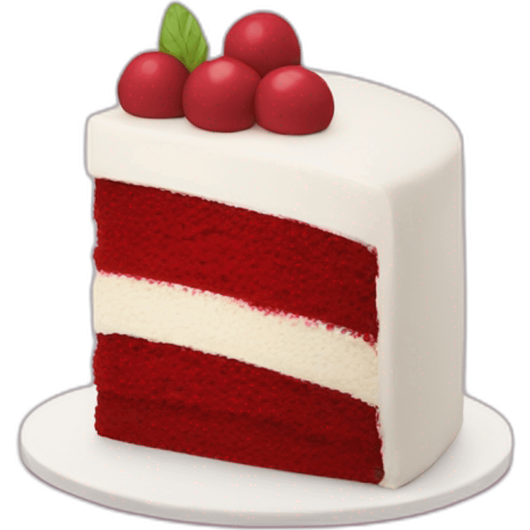 Red velvet cake emoji