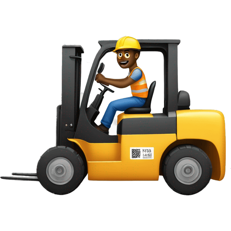 man on a forklift emoji