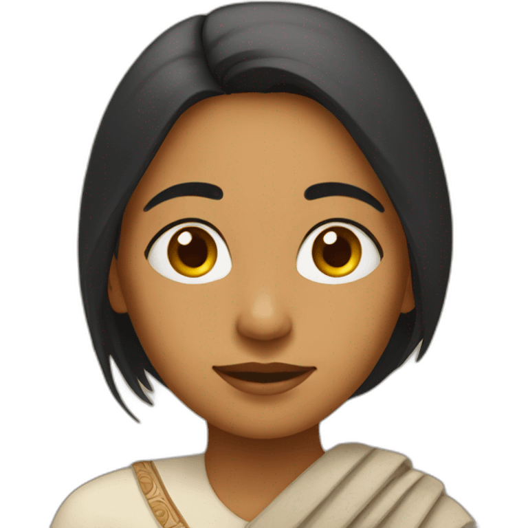 Une femme indienne malade  emoji