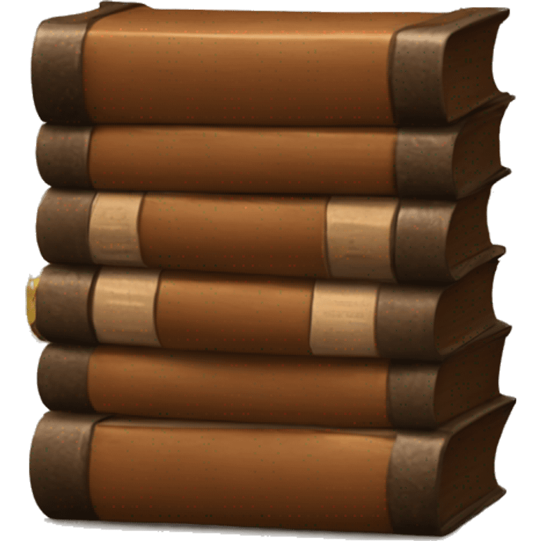 Brown chest with  books emoji