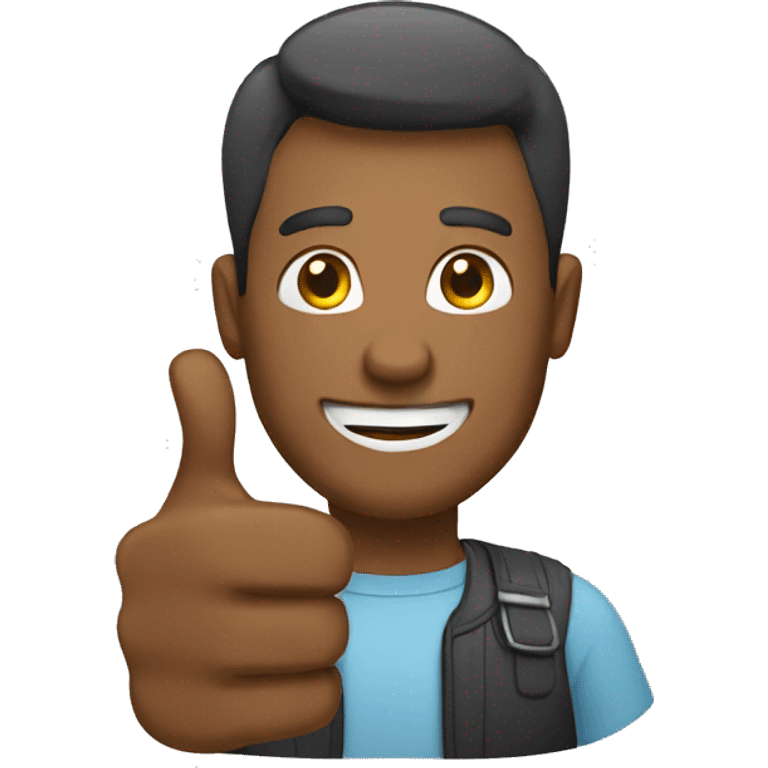  man showing thumbs up emoji