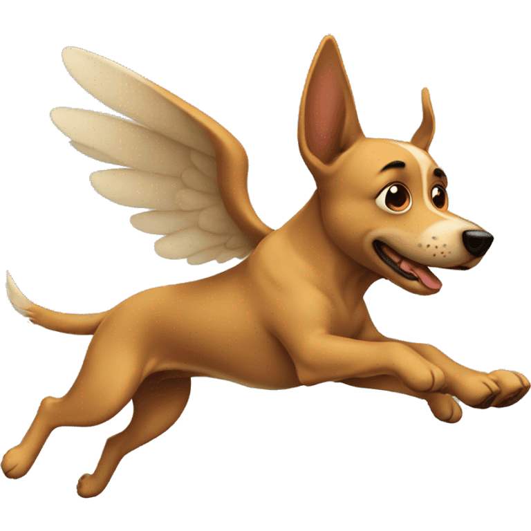 Flying dog emoji