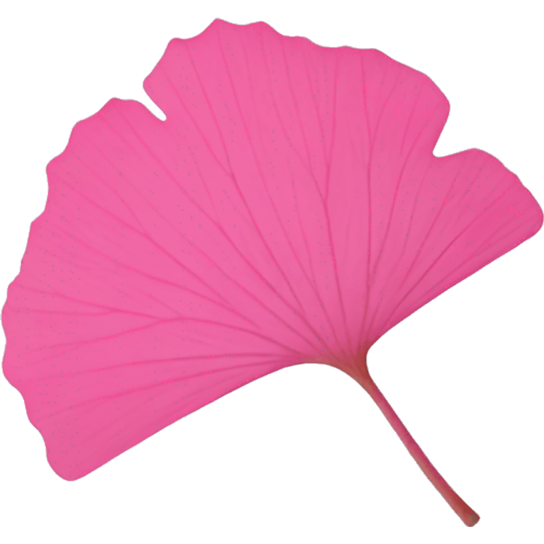 single leaf minimal Pink ginkgo emoji