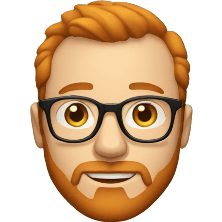 white dude, red hair, receding hairline, glasses, beard emoji