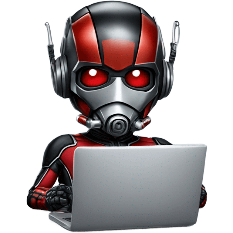 ANTMAN DERRIÉRE SON ORDINATEUR emoji