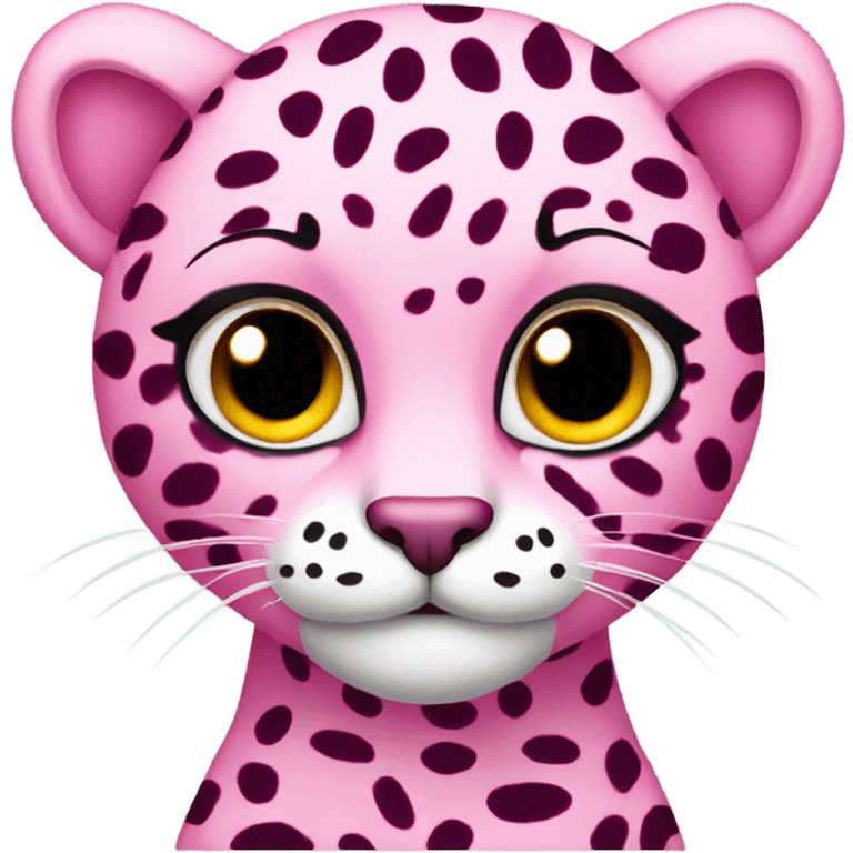 Pink cheetah emoji