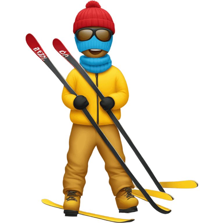 Skier yard sale emoji