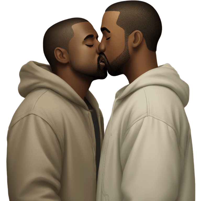 kanye west kissing kanye west emoji