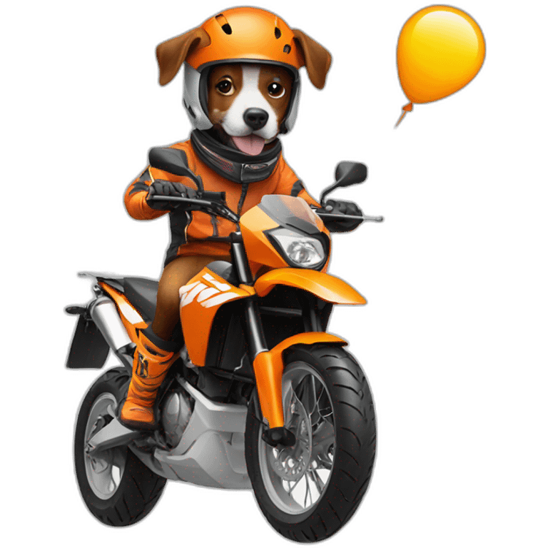 Dog riding a ktm emoji