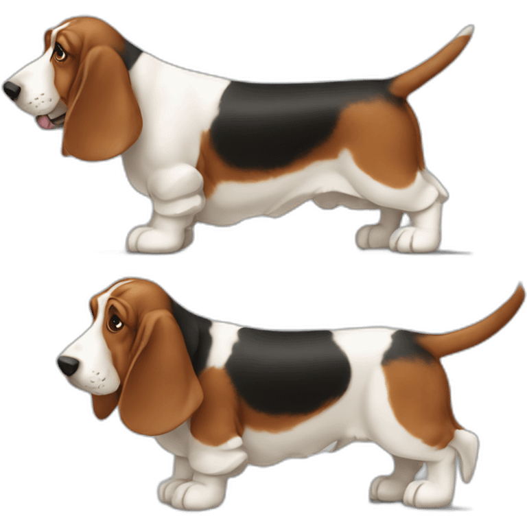 Dog basset hound full-body emoji