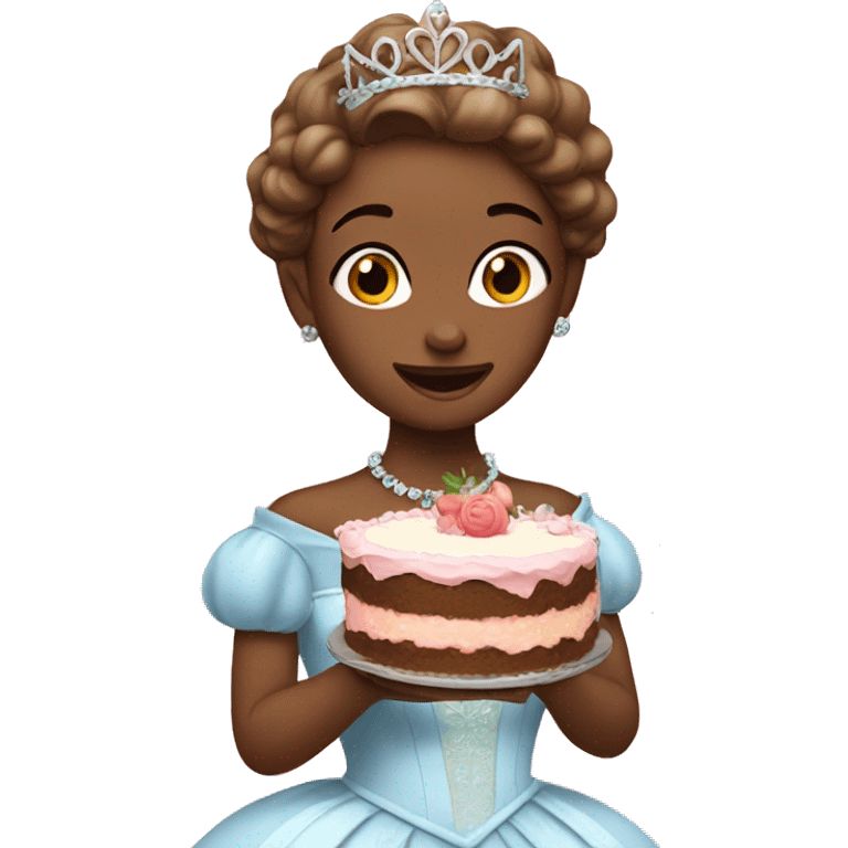 princess eating cake emoji