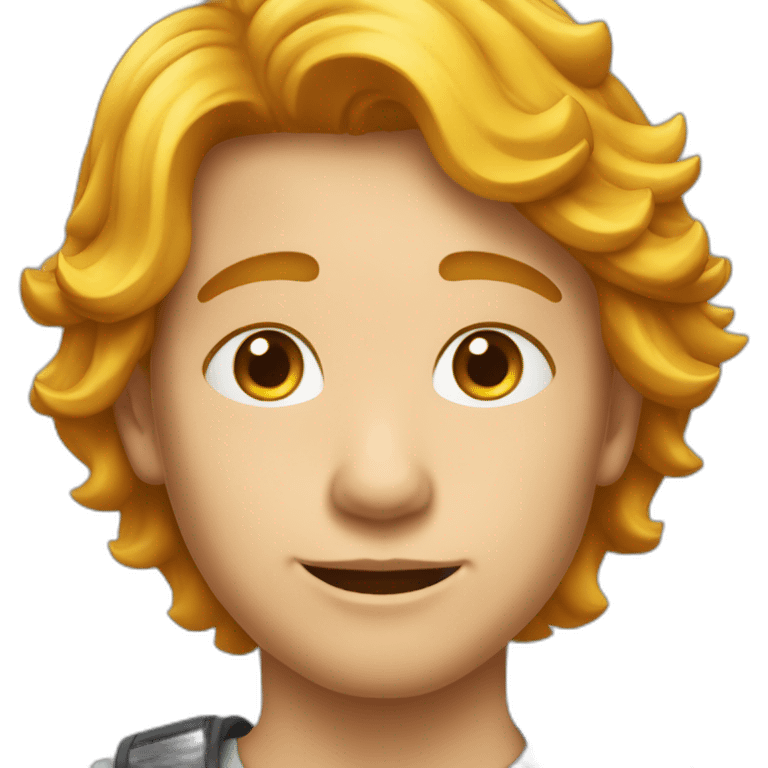 garçon cheveux chatins emoji