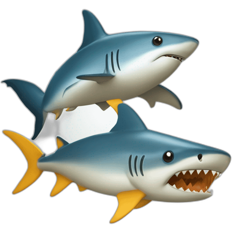 poisson manger par un requin emoji