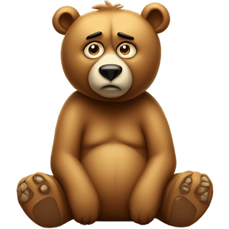 Bored bear emoji