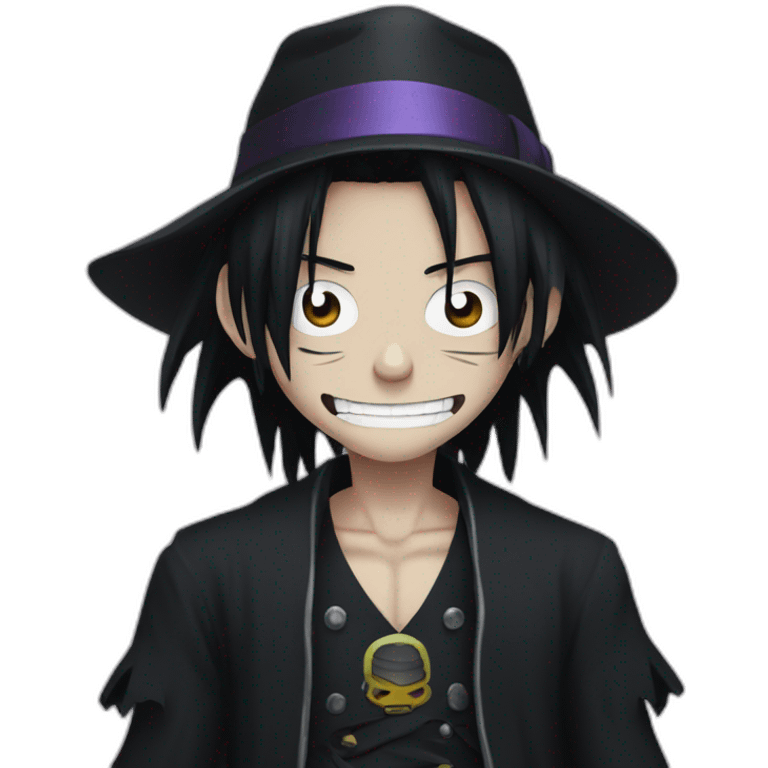 goth Luffy emoji