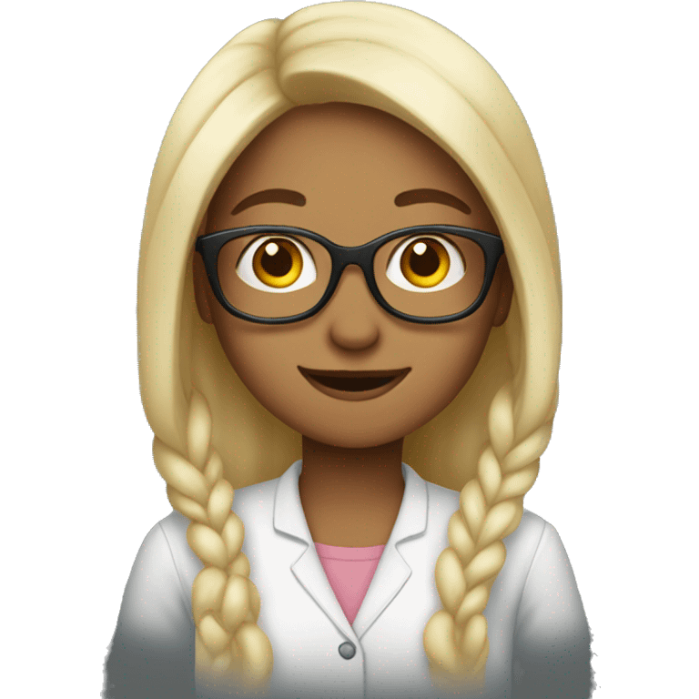 girl white nerd who loves books emoji