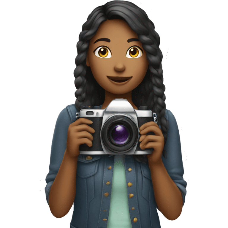 girl with camera emoji