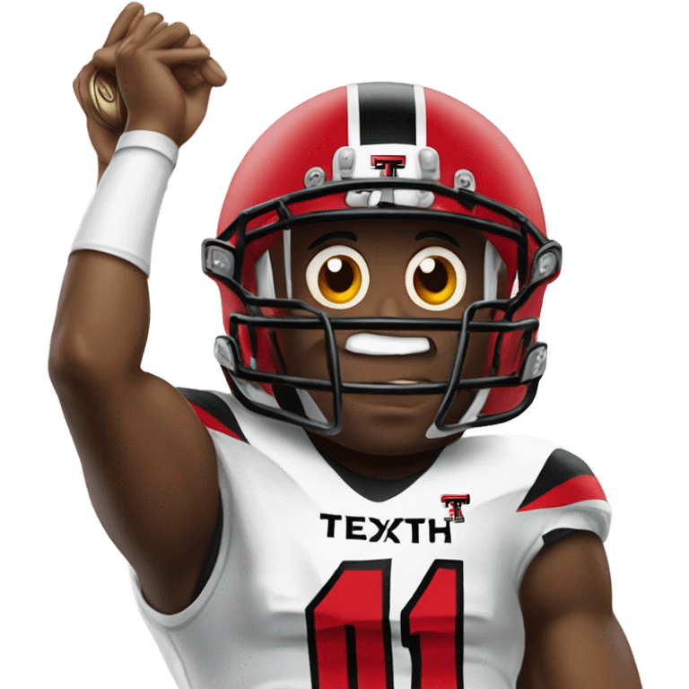 Texas tech football player ringing a bell emoji