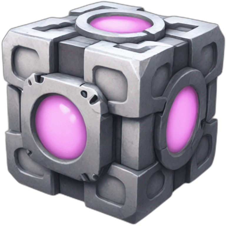 companion cube from portal emoji