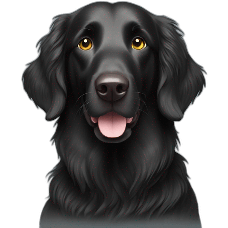 houdini flat coated retriever emoji