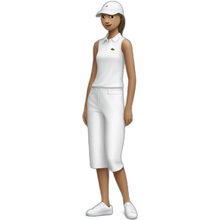 Lacoste woman white emoji