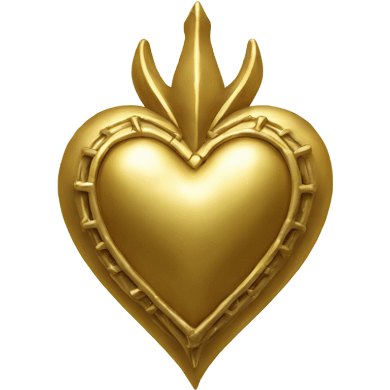 gold sacred gothic heart emoji