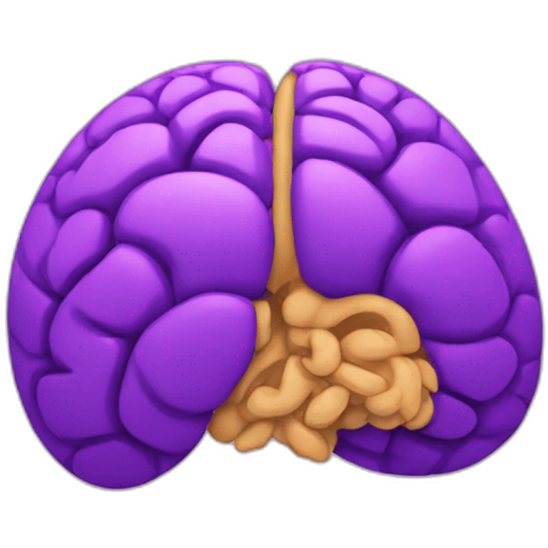 half heart half brain in purple emoji