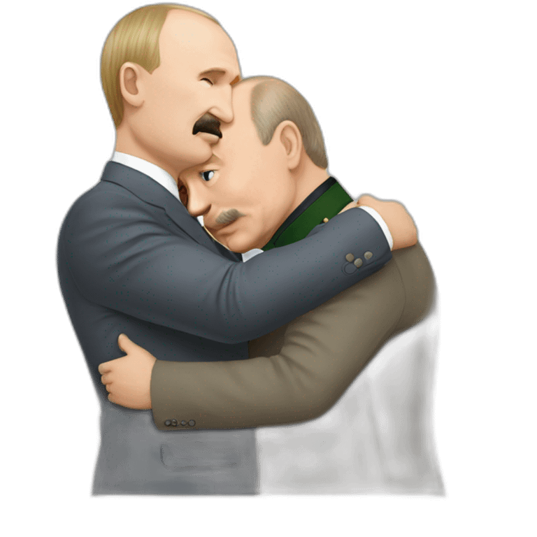 Lukashenko kissing Putin emoji