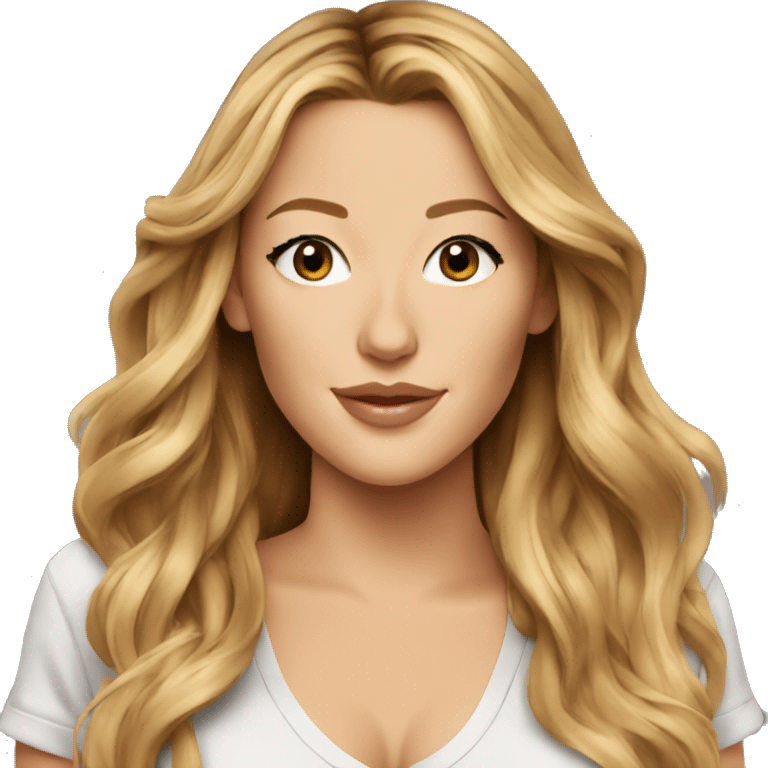 blake lively cartoon wearing tee emoji