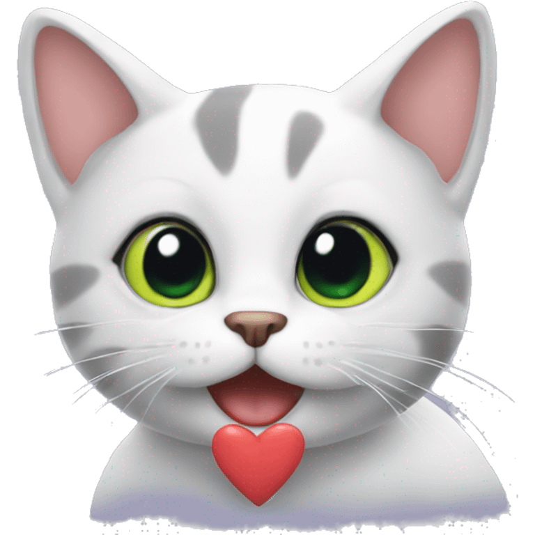 A cat in love emoji