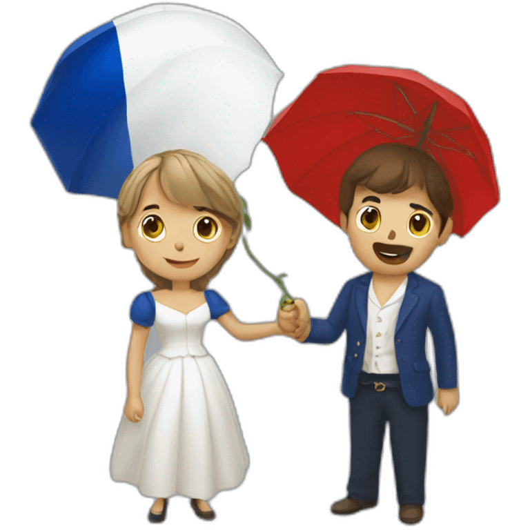 France y Italia  emoji