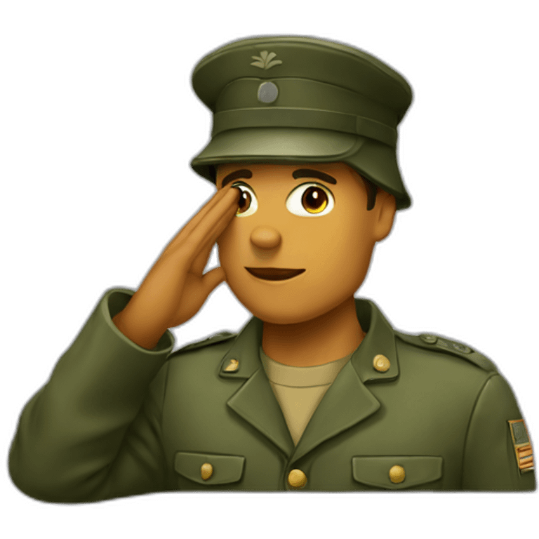 soldier saluting emoji