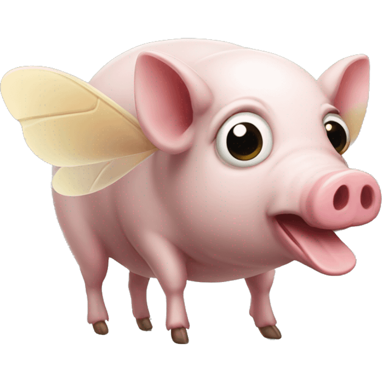 Fly pig  emoji