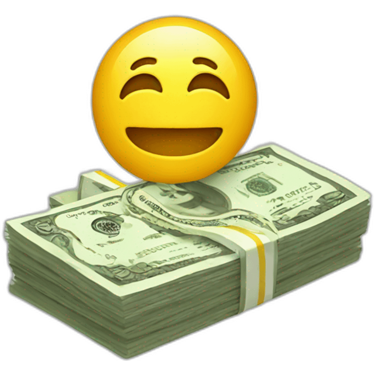 graphic with money emoji