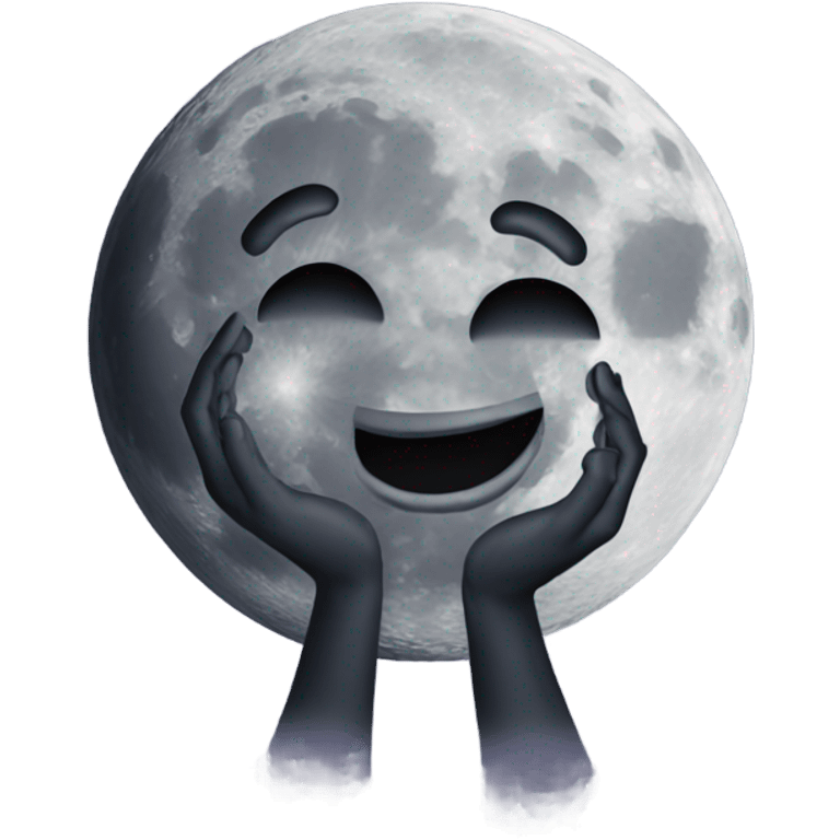 moon with hands emoji