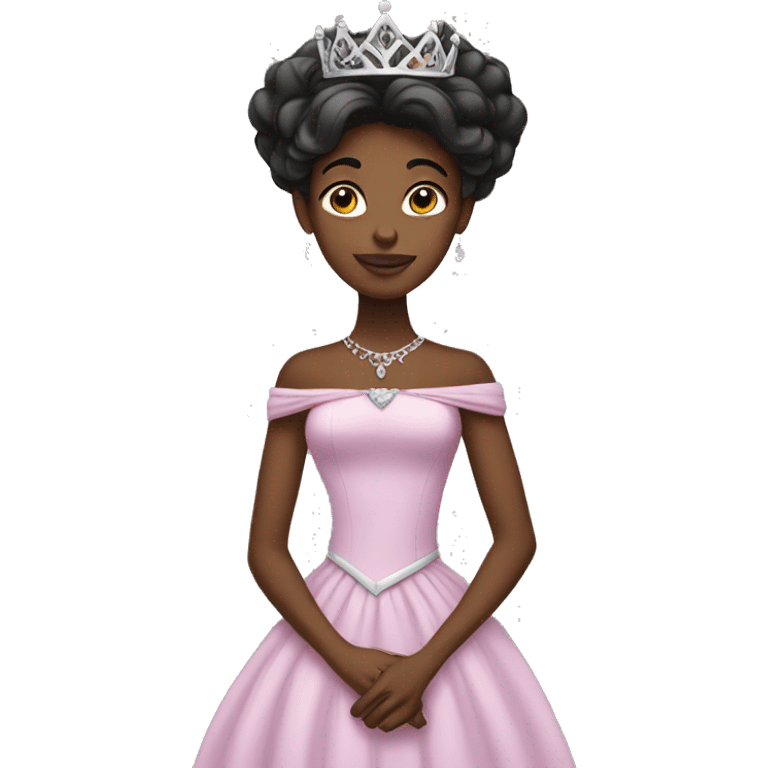 Black princess with a tiara  emoji